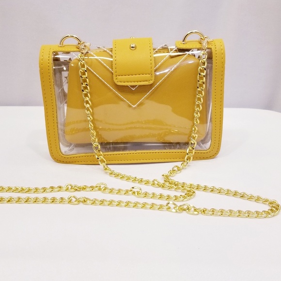 Bags Clear Jelly Crossbody Bag Gold Chain Strap Poshmark